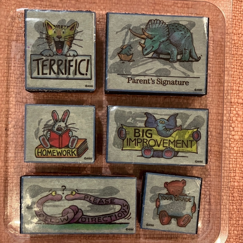School teacher Stamps - set of 6 could be great for pretend play